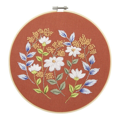 

Easy Ribbon Embroidery Sale With Retro Hoop for Beginner Needlework Cross Stitch Kit Handmade Sewing Wall Art Flowers Series