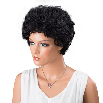 

〖Follure〗Women Short Black Front Curly Hairstyle Synthetic Hair Wigs For Black Women