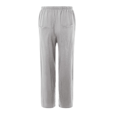 

Women Casual Loose Pants Elasticated Waist Wide-legged Straight Trousers Pockets