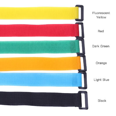 

10pcs Reusable Nylon Fishing Rod Belt Holder Tie Fastener Hook Loop Cable with Buckle Fish Tackle Accessories