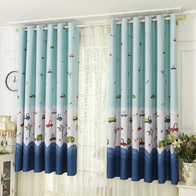 

Cartoon Car Print Blackout Curtains Window Blinds Drapes Purdah Home Decor