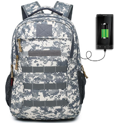 

50L Outdoor Sport Military Tactical Bag Climbing Mountaineering USB Charging Laptop Backpack Camping Hiking Trekking Rucksack Expa
