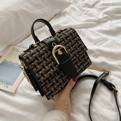 

Womens bag 2019 new high-end bag texture chain bag net red packet summer small fresh woolen Messenger bag