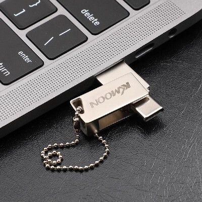 

KKmoon USB Flash Drive USB30 Type-C Mini Portable U Disk 64GB Pendrives Pen Drive Silver for Phone PC Laptop