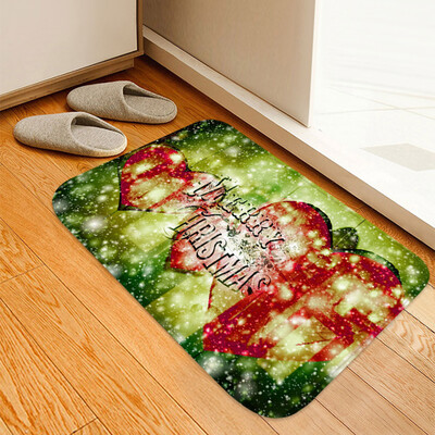 

Gobestart Christmas Carpet Kitchen Doorway Bathroom Floor Carpet Floor Mat Print 40x60cm