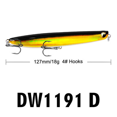 

VISSEN 1pcs 127cm 18g Swinging Trolling Artificial Fishing Lure Lifelike Plastic Hard Bait Crankbait Fish Lures Fishing Tackle
