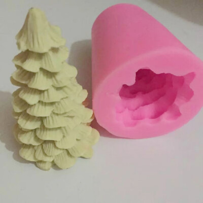 

3D Christmas Tree Candle Mold Baking Chocolate Soap Silicone Craft Mould Diy