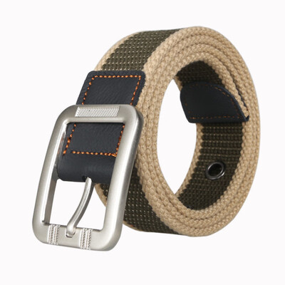 

Unisex belt fashion casual stripe canvas Men Alloy pin buckle belt outdoor sport Men&Women cowboy casual belt