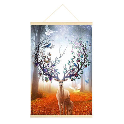 

5D DIY Full Drill Hanging Diamond Painting Deer Cross Stitch Mosaic Kits