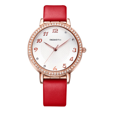 

REBIRTH Li Pofu high quality movement large dial quartz waterproof belt watch female strap with diamond