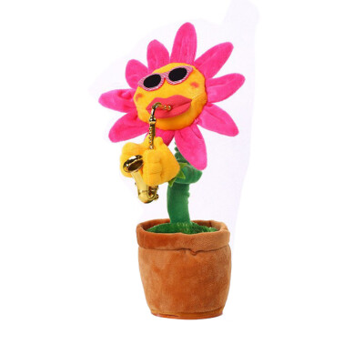 

〖Follure〗60 Songs Singing&Dancing Flower with Saxophone Plush Funny Electric Toy