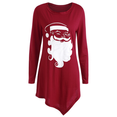 

Christmas Santa Claus Asymmetrical T-shirt