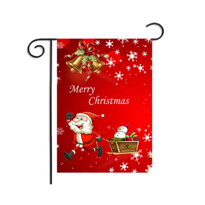 

New Hot Christmas Series Garden Flag Cartoon Printed Decorative Hanging Banner For Outdoor Yard Lawn Patio Porch Decor Year