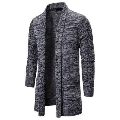 

Toponeto Mens Casual Solid Knit Trench Coat Jacket Cardigan Long Sleeve Outwear Blouse
