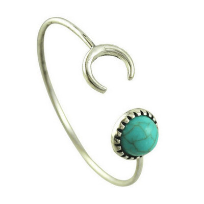 

Cute Turquoise Bracelet Opening Adjusted Moon Sun Open Bangle Ideal Gift