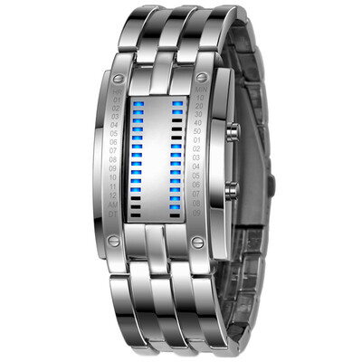 

Luxury Lovers Watch Steel Blue Luminous LED Electronic Display Sport Watch