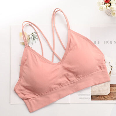 

Sexy Sports Double Shoulder Strap Anti-lighting Ice Silk Bra