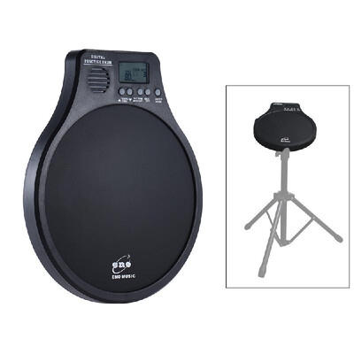 

eno DEM-40 Multifunction 3 in 1 Portable Electric Digital Practice Drum Pad with Metronome Counting Speed Detection Mode Black
