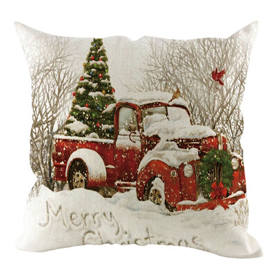 

Siaonvr Christmas Pillow Cover Pillowcases Decorative Sofa Cushion Cover Home Decoration