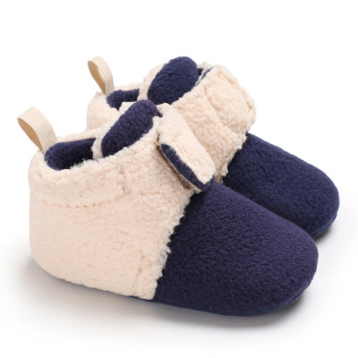 

Baby Boots Autumn Winter Models Stitching Baby Casual Soft Bottom Toddler Shoes Baby Boots Boy Girl