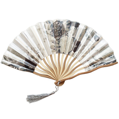 

Siaonvr Chinese Style Hand Held Fan Bamboo Paper Folding Fan Party Wedding Decor