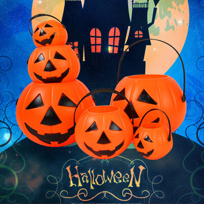 

Green Dragon Halloween Portable Pumpkin Bucket Light Sugar Bag Candy Bucket Large 3 Pack