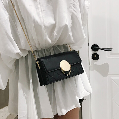 

Advanced sense bag Western small square bag female bag new 2019 wild ins chain bag texture shoulder Messenger bag