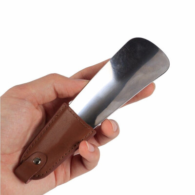 

Siaonvr Shoe Horn Stainless Steel Shoe Horn with Leather Strap Travel Shoehorn