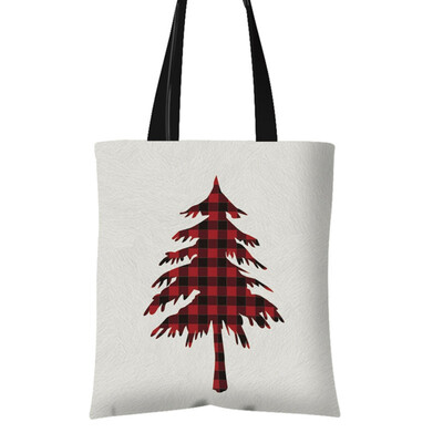

1Pc 4338Cm Christmas Handbag Christmas Tree Santa Claus Elk Candy Bag Canvas Shopping Bag Christmas Gift Bag