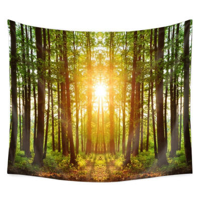 

Forest Tree Print Tapestry Travel Picnic Yoga Mat Carpet Home Art Decor