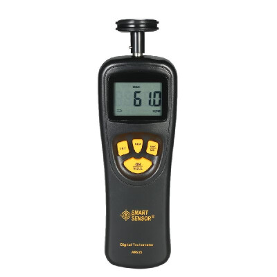 

SMART SENSOR Handheld Contact LCD Digital Tachometer Speedometer Tach Meter Wide Measuring Rang 05 19999 RPM