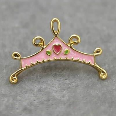 

Cute Castle Pumpkin Carriage Crystal Shoes Crown Dress Metal Brooches Pins Gifts