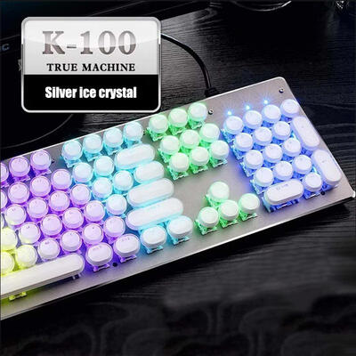

104 English Metal Keyboard Blue Red Switch Gaming Wired Mechanical Keyboard RGB With Mouse Pad For Computer