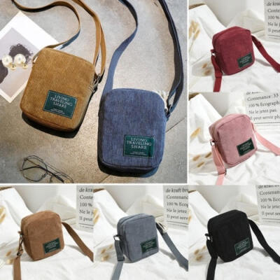 

Fashion Women Crossbody Messenger Bag Corduroy Casual Shoulder Phone Bag Satchel