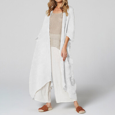 

Toponeto Women Plus Size Bikini Beach Cover Up Long Kimono Cardigan Beachwear Jacket Coat