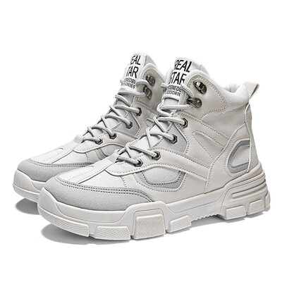 

Retro Martin boots mens high canvas casual British wind high to help the trend of wild tooling shoes