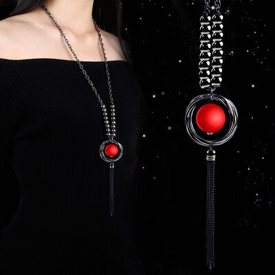 

Sweater chain long section wild crystal necklace pendant jewelry