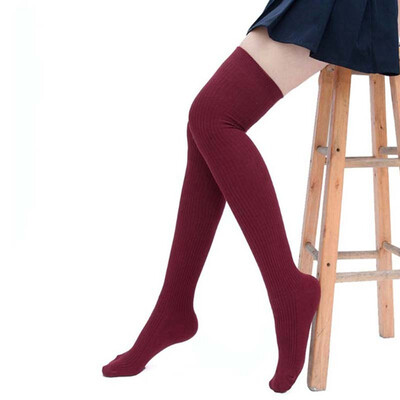 

New Girls Ladies Women Thigh High Over the Knee Socks Long Cotton Stockings Warm