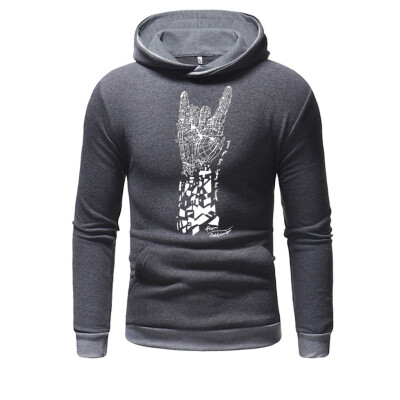 

Toponeto Mens Long Sleeve Hooded Solid Color Print Autumn Sweater Turtleneck Sweater