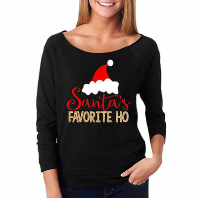 

Nomeni Women Christmas Casual Print Blouse Fashion Tops Pullover Sweatshirt