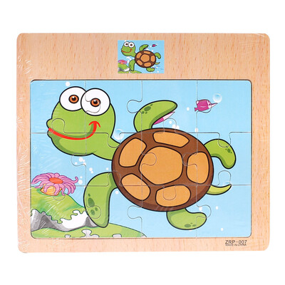 

Siaonvr Wooden Jigsaw Puzzle toy Children Cartoon Animal Traffic Learning Puzzle Toys