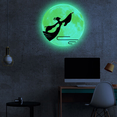 

〖Follure〗30cm Mid-Autumn Festival Luminous Moon Transcend Bright Light Round Wall Sticker