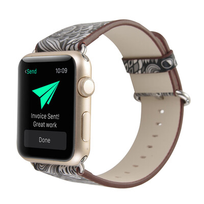 

〖Follure〗Single Tour Leather Band Bracelet Watchband For Apple Watch Series 12 38MM A