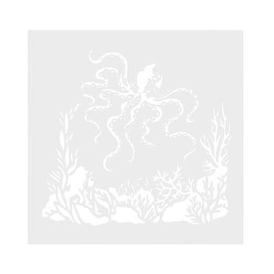 

Octopus Coffee Spray Printing Mold DIY Cake Embossed Decor Baking Stencil