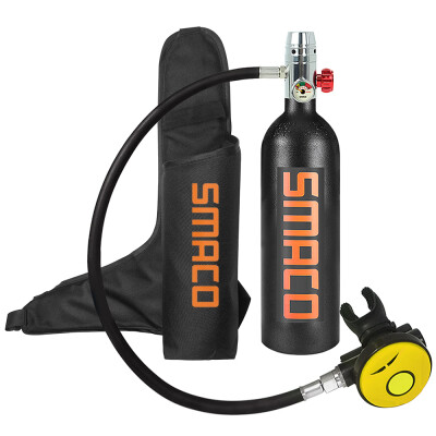 

1L Scuba Oxygen Cylinder Diving Air Tank Scuba Diving Respirator Refill Adapter Snorkeling Breathing Equipment with Protective Pou