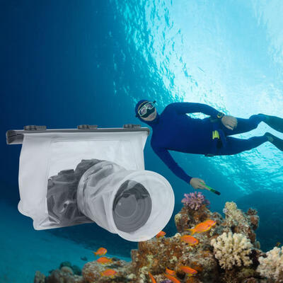 

Greensen Waterproof SLR Camera Bag Protective Underwater Pouch with Strap White