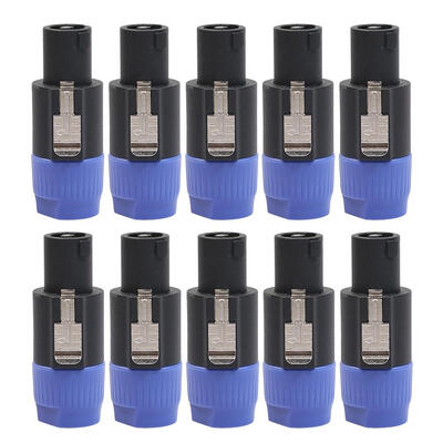 

10pcs 4-Pole 4Pin NL4FC Connector Ohm Plug Speaker Audio Cable Plug Adapter