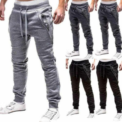 

Fashion Men Sports Pants Long Trousers Tracksuit Fitness Workout Joggers Gym US