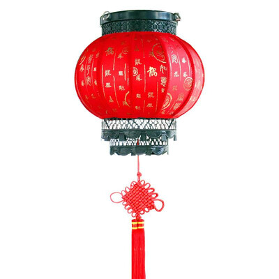 

Cross-border exclusively for waterproof solar spring lanterns long red lanterns Chinese style winter melon sheepskin lantern lante