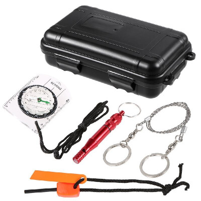 

Outdoor Emergency Equipment SOS Kit First Aid Box Supplies Camping Travel Survival Gear Tool Kits